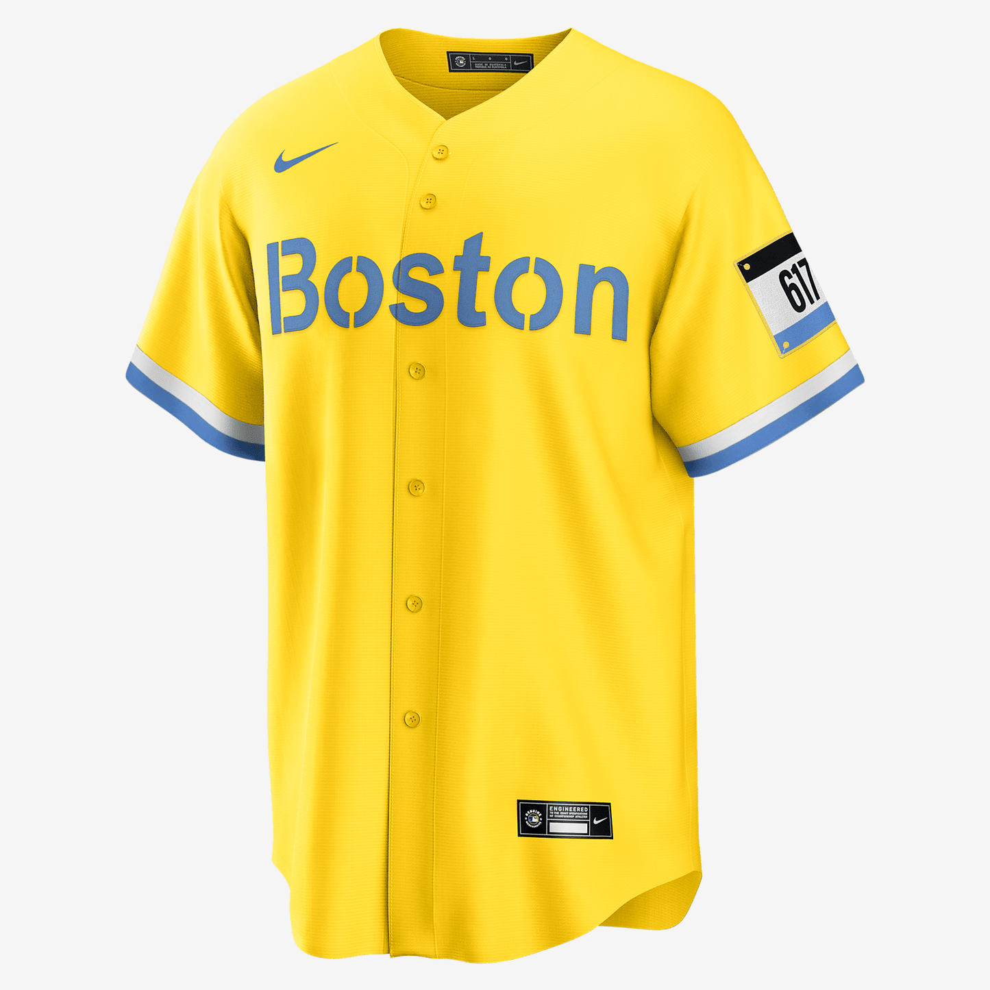MLB Boston Red Sox City Connect (Alex Verdugo) Men's Replica Baseball Jersey - Gold/Light Blue