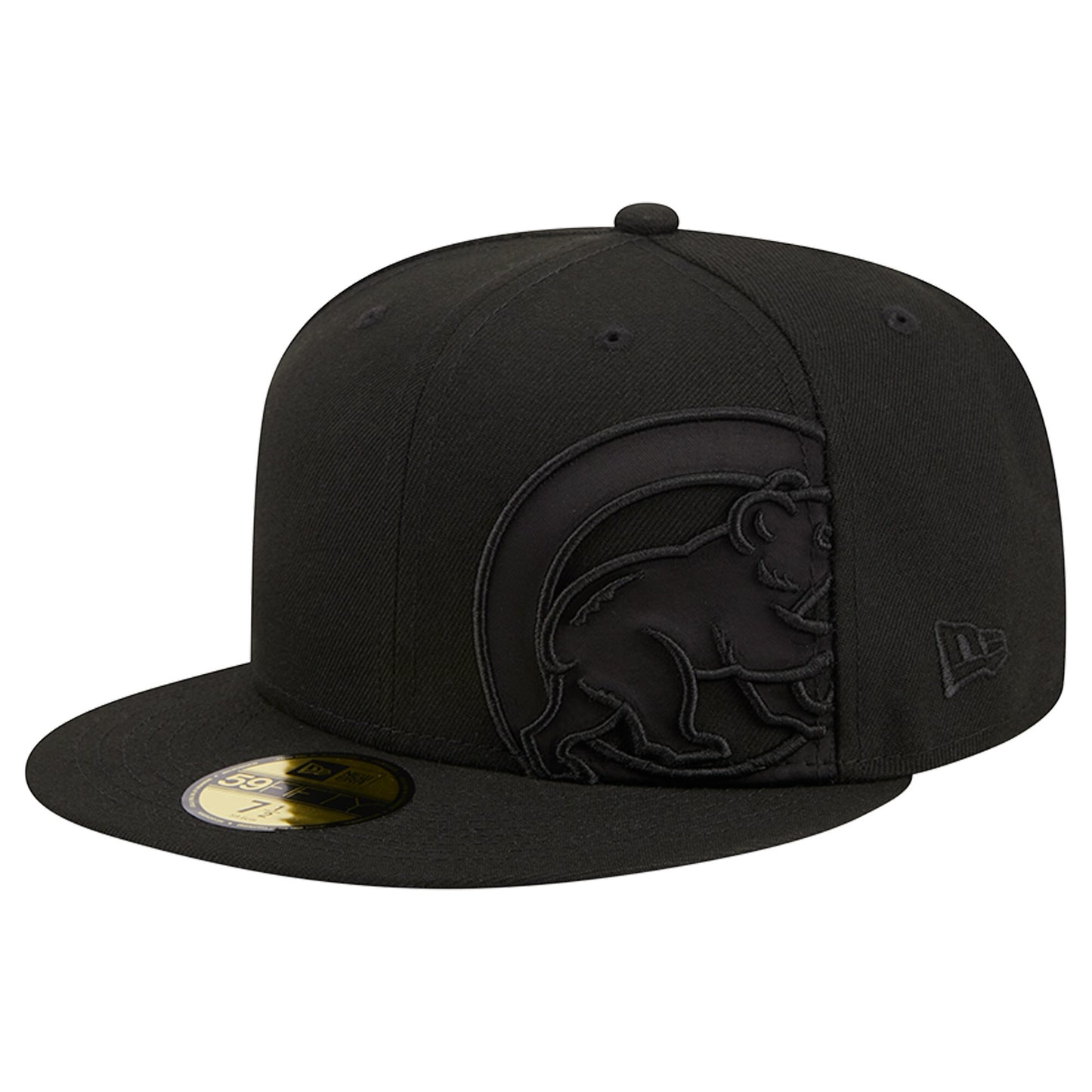 Chicago Cubs New Era Satin Peek 59FIFTY Fitted Hat - Black