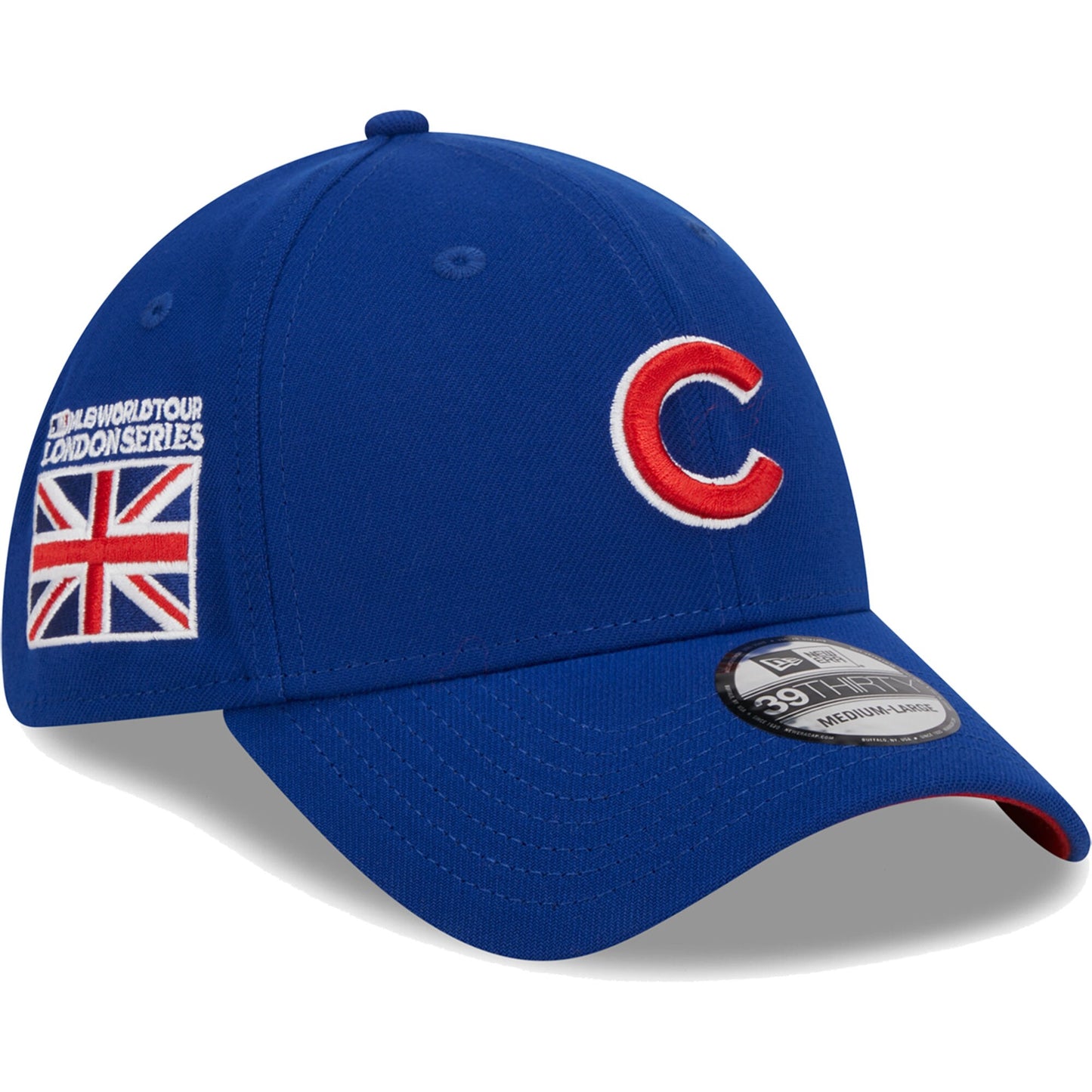 Chicago Cubs New Era 2023 MLB World Tour: London Series Flag 39THIRTY Flex Hat - Royal