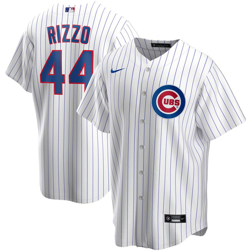 Men's Anthony Rizzo Chicago Cubs Premium Twill White Home Replica Jersey