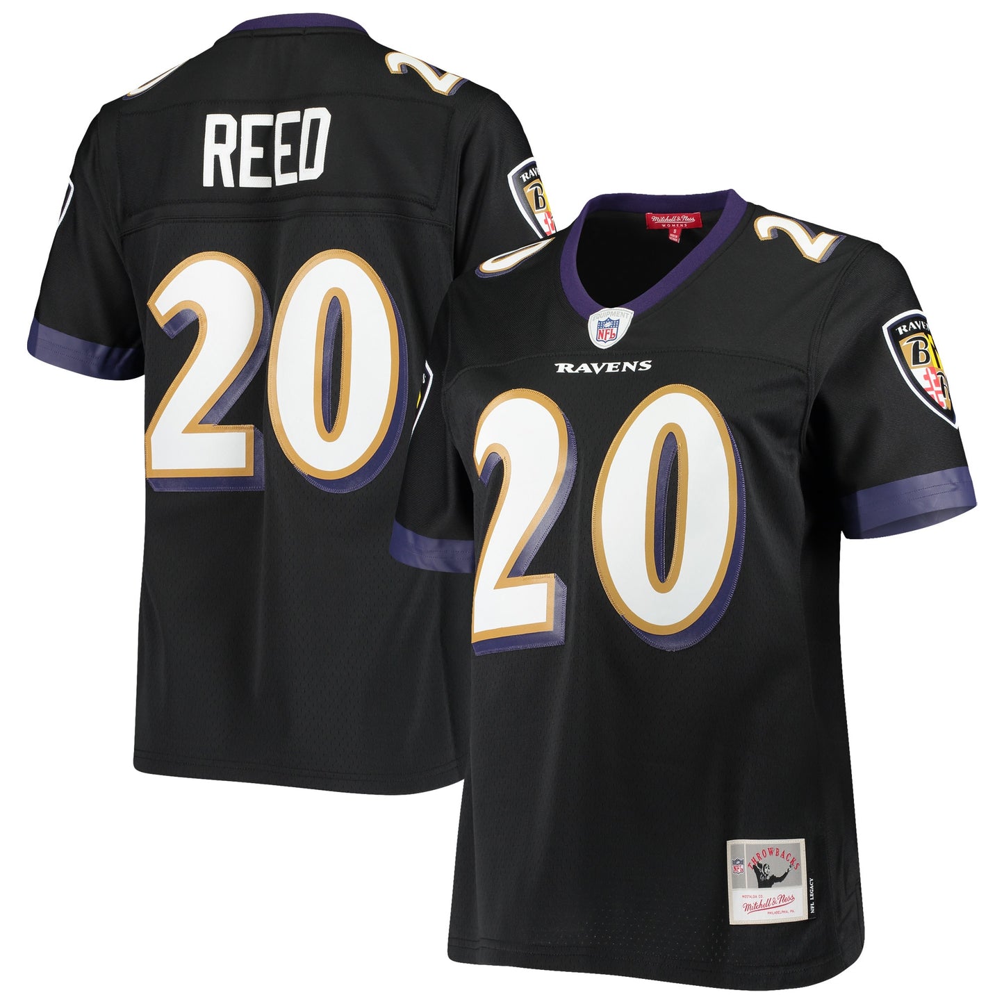 Ed Reed Baltimore Ravens Mitchell & Ness Women's Legacy Replica Team Jersey - Black