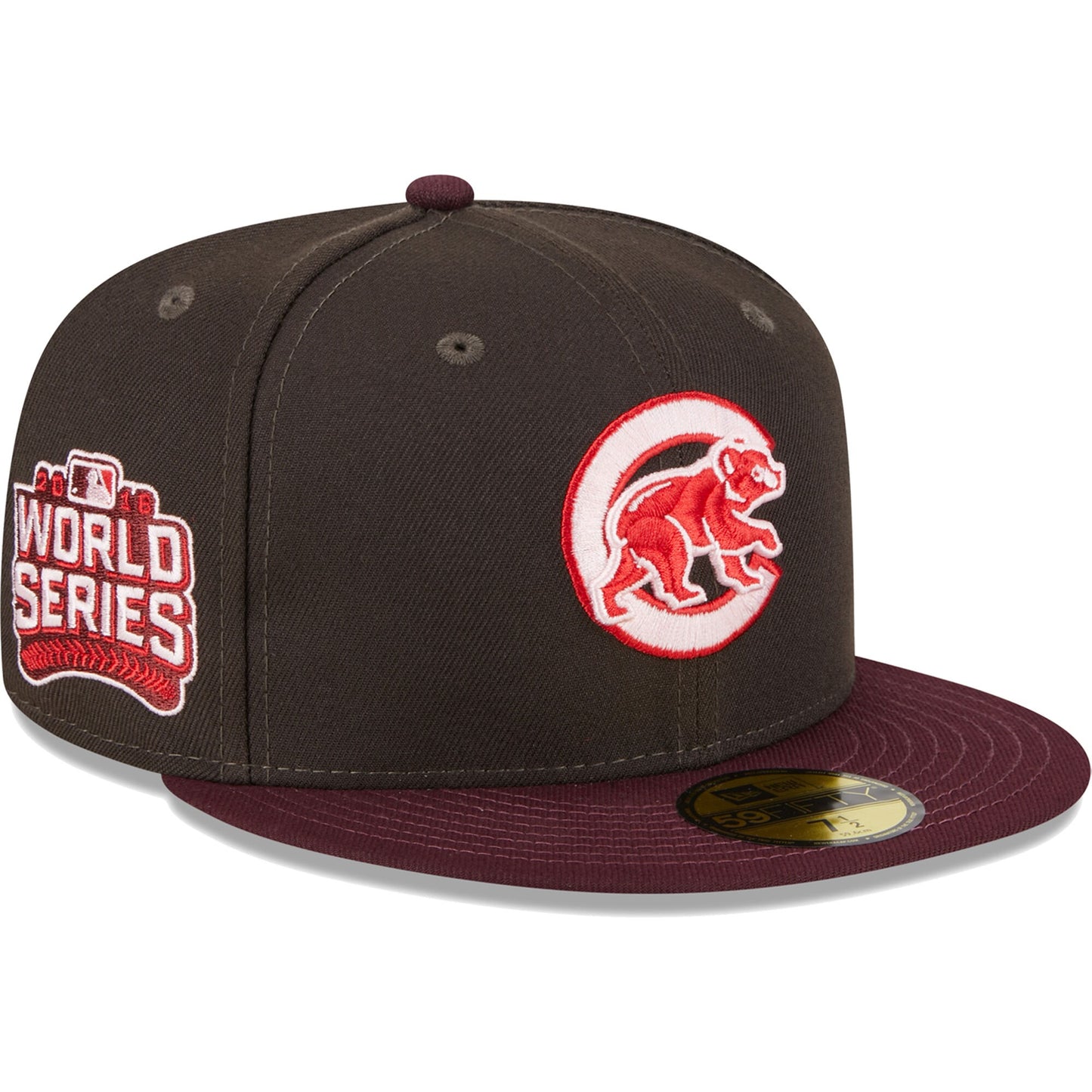 Chicago Cubs New Era Chocolate Strawberry 59FIFTY Fitted Hat - Brown/Maroon