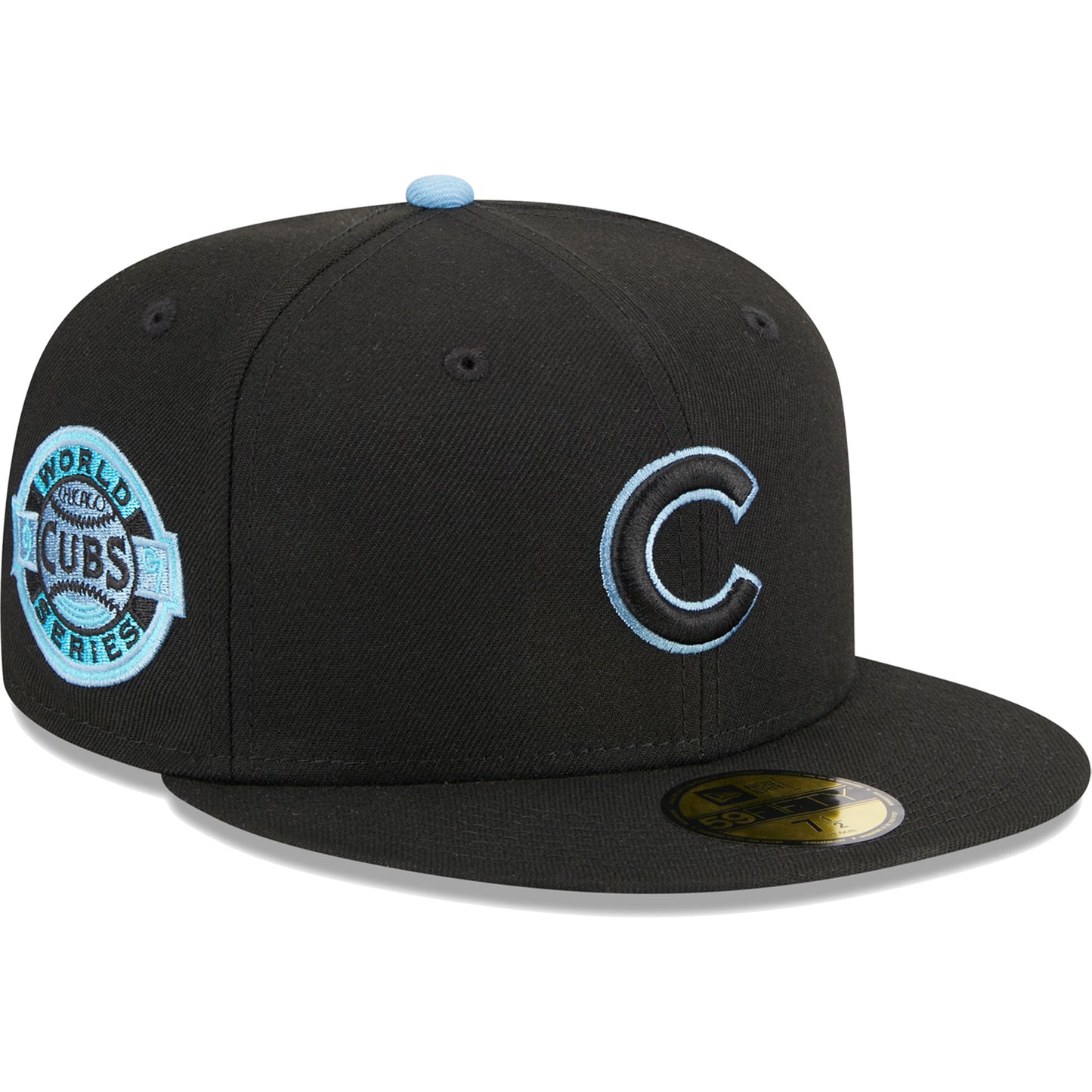 Chicago Cubs New Era Pastel Undervisor 59FIFTY Fitted Hat - Black