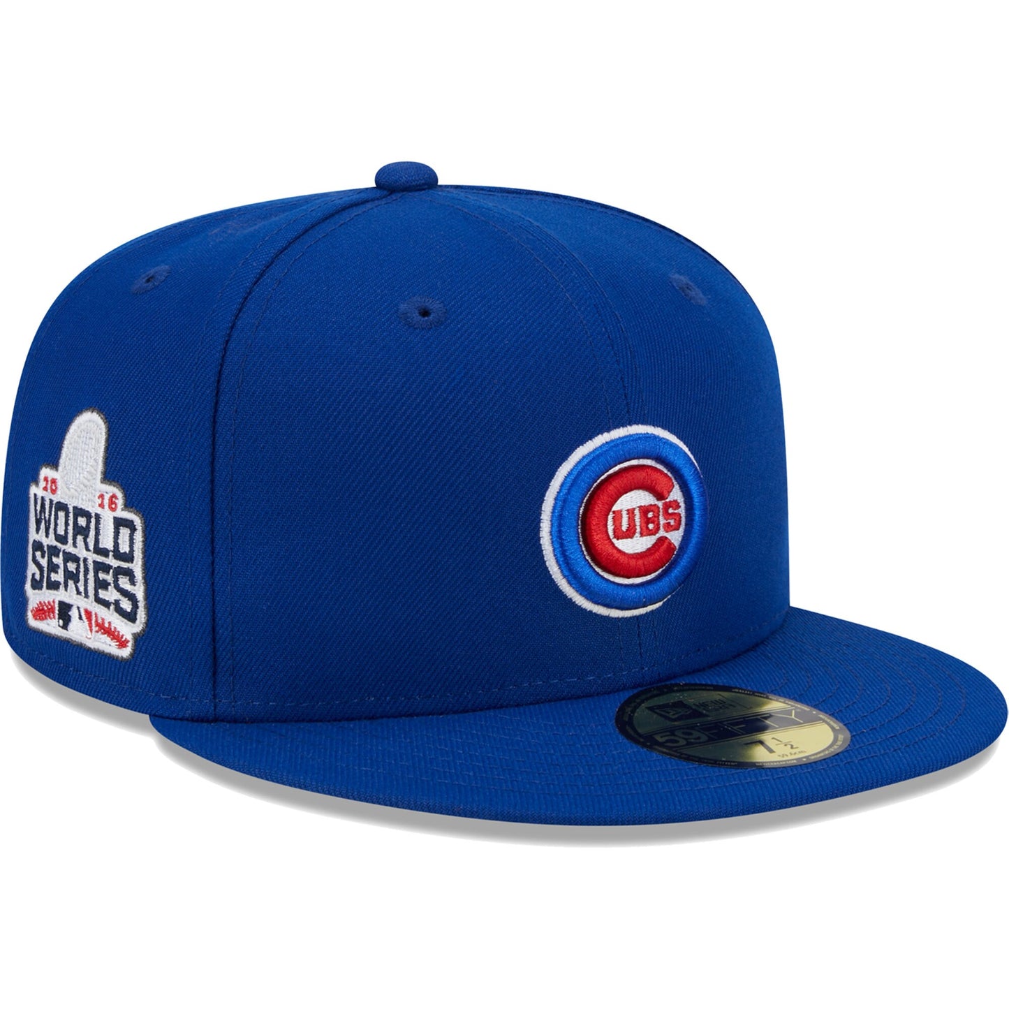 Chicago Cubs New Era Primary Logo 2016 World Series Team Color 59FIFTY Fitted Hat - Royal