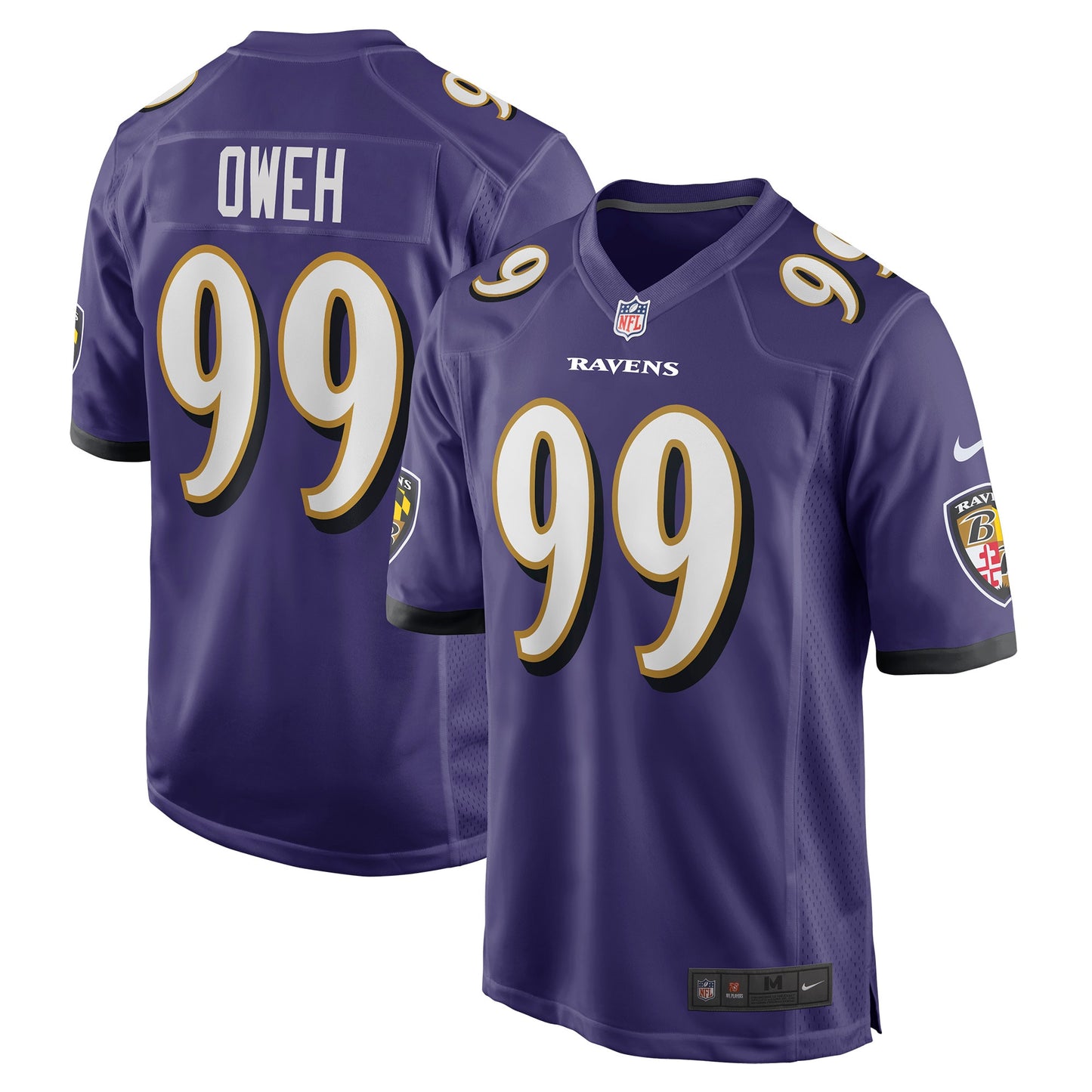 Odafe Oweh Baltimore Ravens Nike Game Player Jersey - Purple