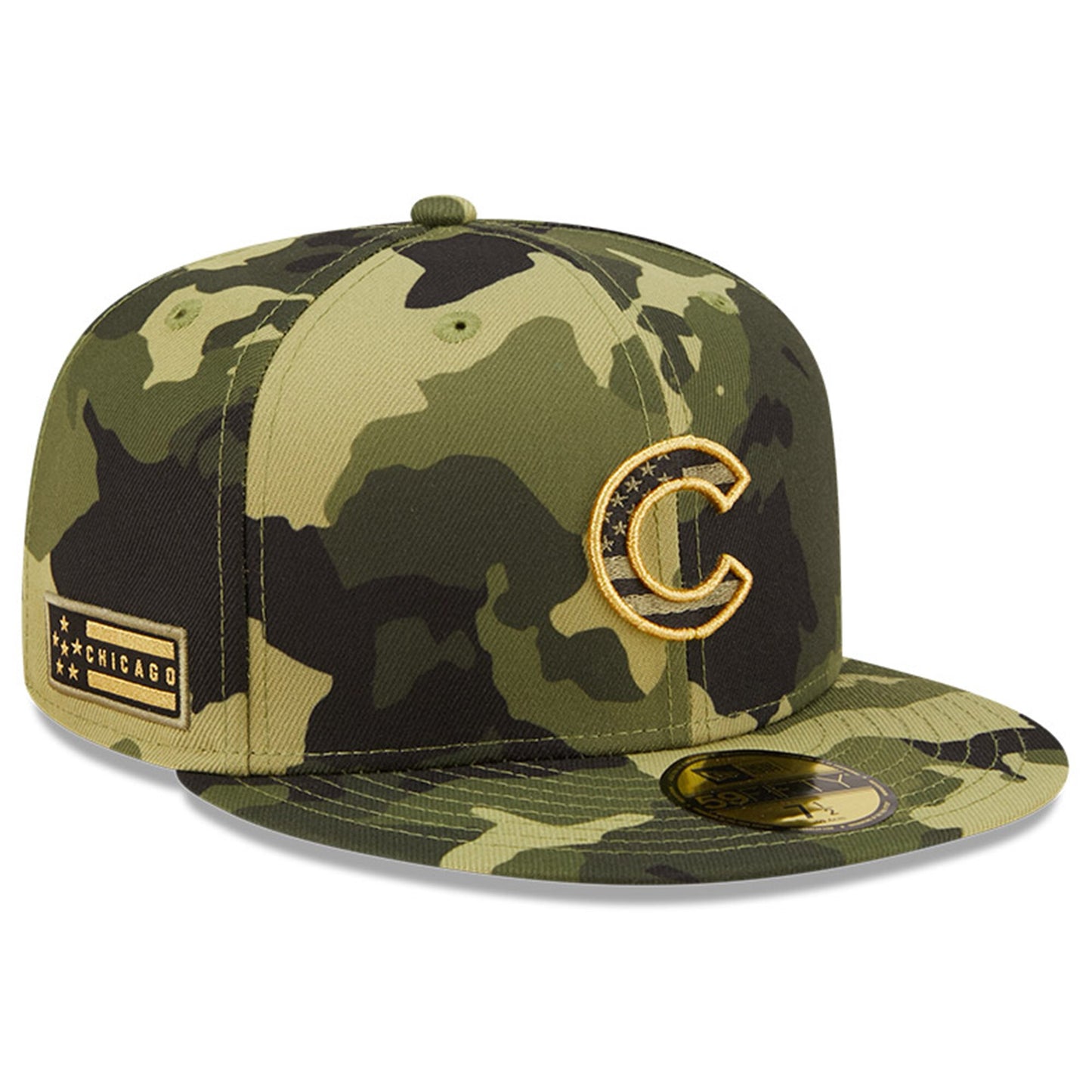 Chicago Cubs New Era 2022 Armed Forces Day On-Field 59FIFTY Fitted Hat - Camo
