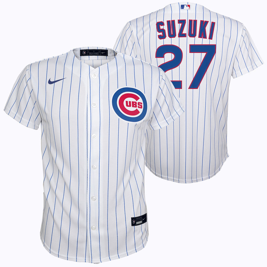 Youth Seiya Suzuki Chicago Cubs White Home Replica Jersey