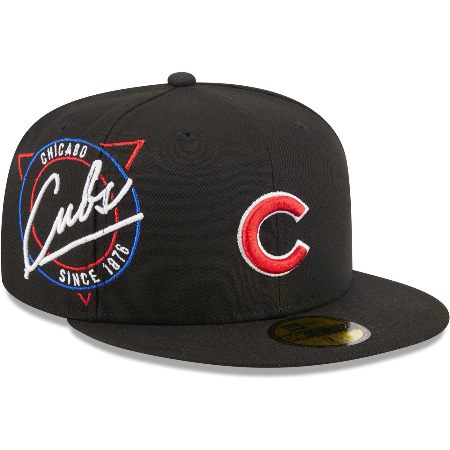 Chicago Cubs New Era Neon 59FIFTY Fitted Hat - Black