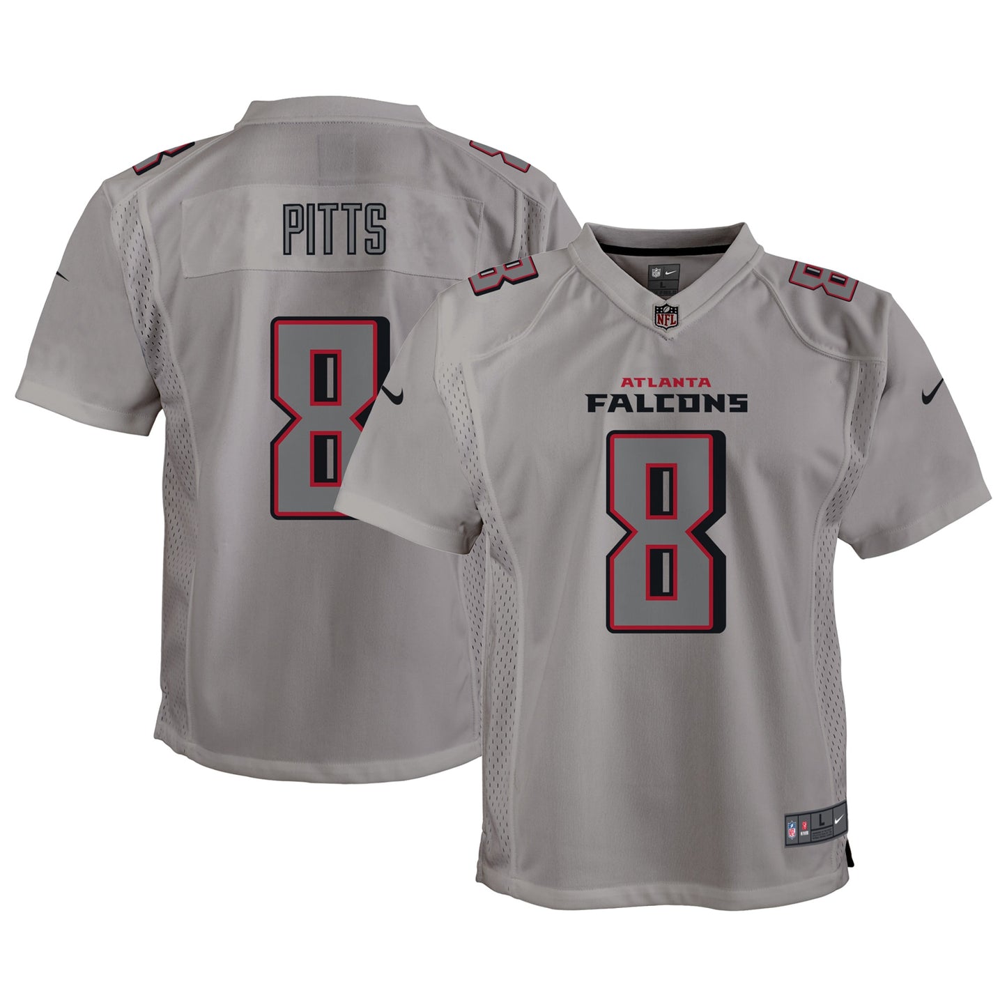 Kyle Pitts Atlanta Falcons Nike Youth Atmosphere Game Jersey - Gray