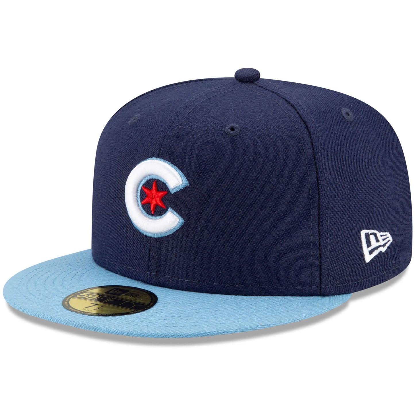 Chicago Cubs New Era 2021 City Connect 59FIFTY Fitted Hat - Navy/Light Blue