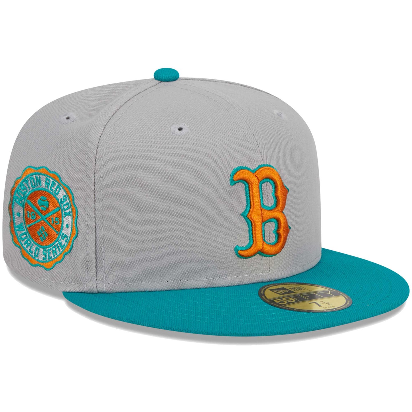 Boston Red Sox New Era 59FIFTY Fitted Hat - Gray/Teal