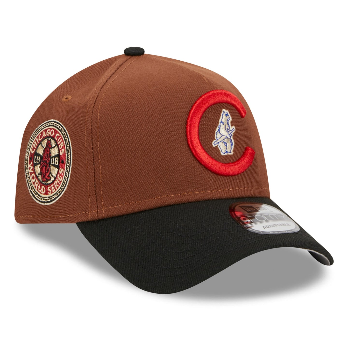 Chicago Cubs New Era Harvest A-Frame 9FORTY Adjustable Hat - Brown