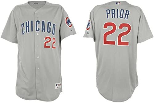 Men's Mark Prior Chicago Cubs Road Gray Majestic Authentic Jersey