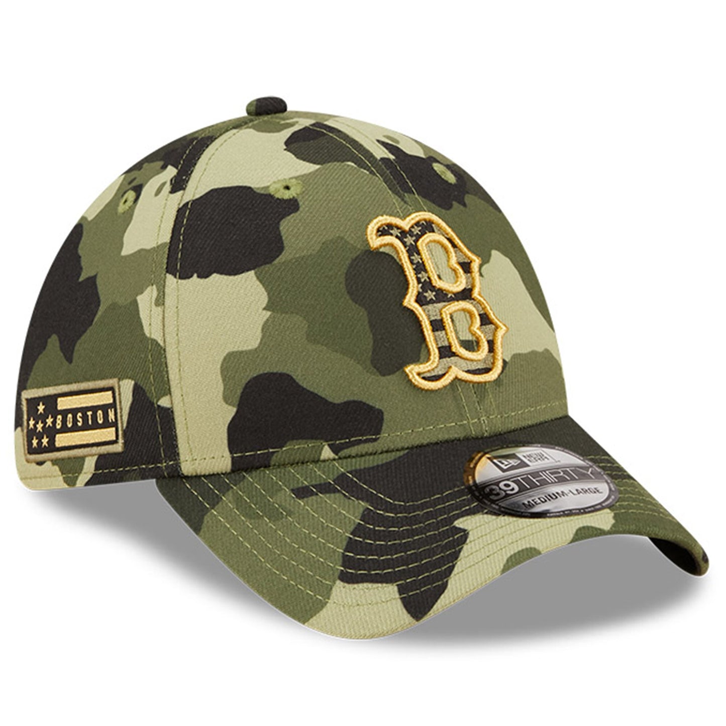 Boston Red Sox New Era 2022 Armed Forces Day 39THIRTY Flex Hat - Camo