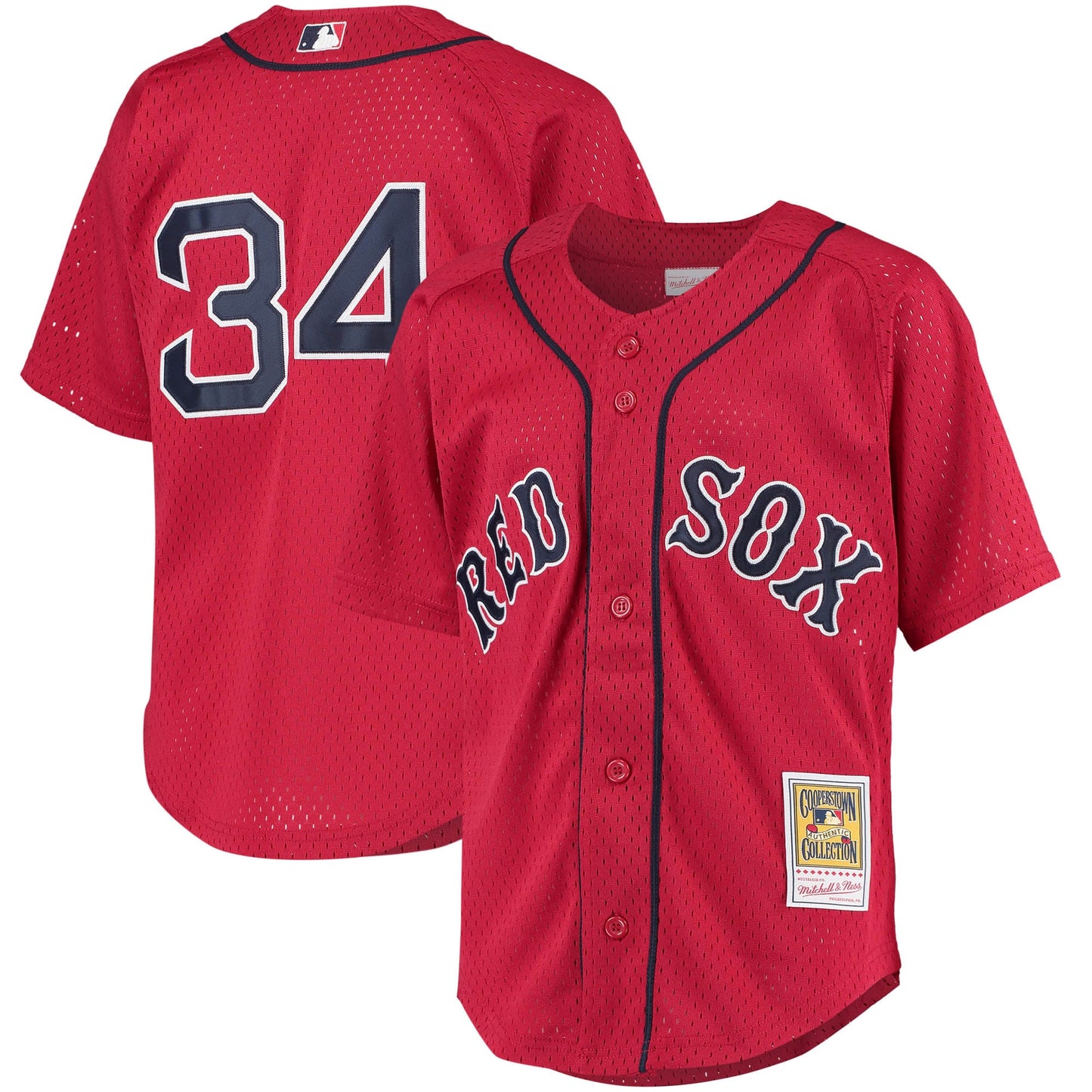 David Ortiz Boston Red Sox Mitchell & Ness Youth Cooperstown Collection Batting Practice Jersey - Red
